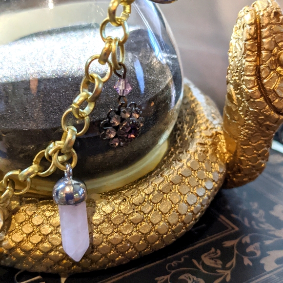 Moon Phase Druzy & Rose Quartz Necklace - Picture 8 of 10